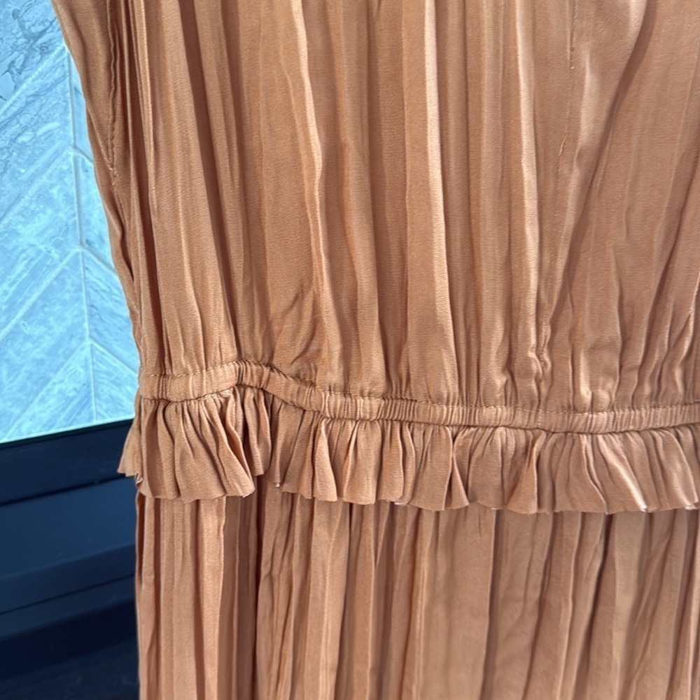 Anthropologie • Current Air Orange Ruffle Dress S - Picture 4 of 6